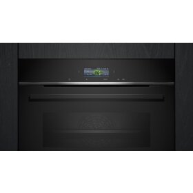 Siemens CB774G1B1, iQ700, Einbau-Kompaktbackofen, 60 x 45 cm, Schwarz, Edelstahl