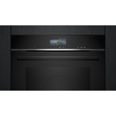 Siemens hr776g1b1, iQ700, built-in oven with steam support, 60 x 60 cm, black, stainless steel