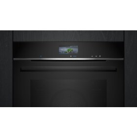 Siemens hr776g1b1, iQ700, built-in oven with steam support, 60 x 60 cm, black, stainless steel