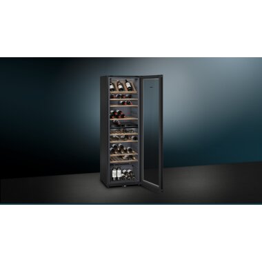 Siemens kw36katga, iQ500, wine refrigerator with glass door, 186 x 60 cm