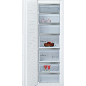neff gi7815ne0, n 90, built-in freezer, 177.2 x 55.8 cm, flat hinge with soft-close drawer
