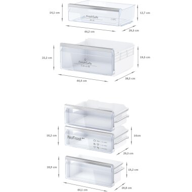 neff ki7862fe0, n 50, built-in fridge-freezer with bottom freezer compartment, 177.2 x 54.1 cm, flat hinge