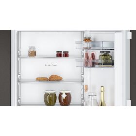 neff ki7867fe0, n 50, built-in fridge-freezer with bottom freezer compartment, 177.2 x 54.1 cm, flat hinge