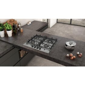 neff t26ds49n0, n 70, gas hob, 60 cm, stainless steel