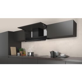 neff d95xam2s0, n 70, Integrated design hood, 90 cm, clear glass black printed