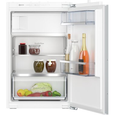 neff ki2222fe0, n 50, built-in refrigerator with freezer compartment, 88 x 56 cm, flat hinge