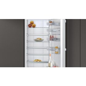 neff ki8816de1, n 90, refrigerator, 177.5 x 56 cm, flat hinge with soft closing drawer