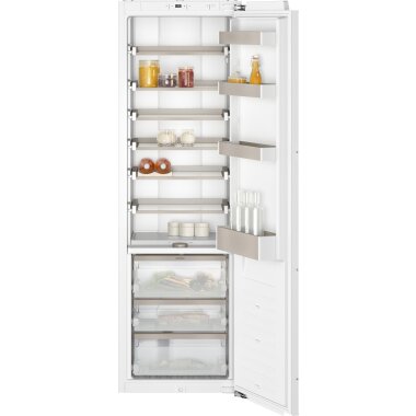 Gaggenau rc289370, series 200, vario refrigerator, 177.5 x 56 cm, flat hinge with soft closing drawer