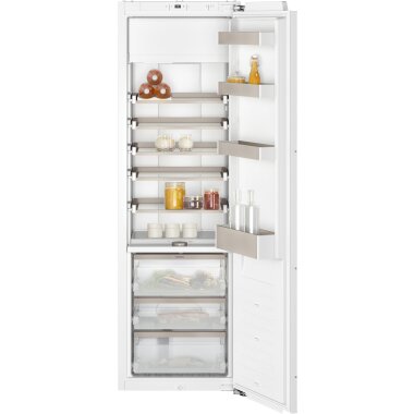 Gaggenau rt289370, 200 series, Vario built-in refrigerator with freezer compartment, 177.5 x 56 cm, flat hinge with soft-close drawer