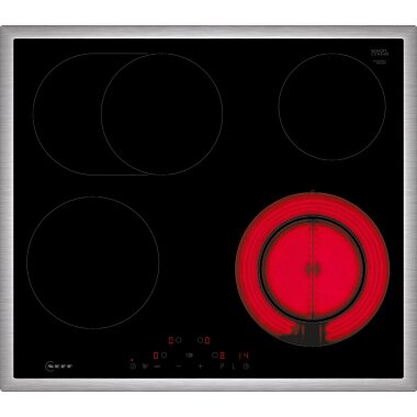 neff t16sdf9l0, n 70, Electric hob, 60 cm, Black, With frame on top