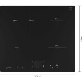 Neff T56PYF4C0, N 90, induction hob, 60 cm, black, flush (integrated)