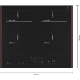 Neff T56YYQ4C0, N 90, induction hob, 60 cm, Flex Design