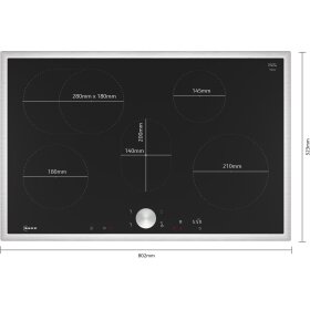 Neff T58STF1L0, N 90, induction hob, 80 cm, black, with frame