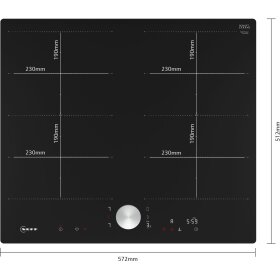 Neff T66PTX4L0, N 90, Induktionskochfeld, 60 cm, flächenbündig (integriert)
