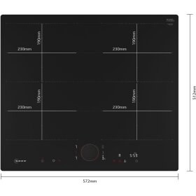 Neff T66PYY4C0, N 90, induction hob, 60 cm, black, flush (integrated)