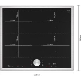 Neff T66STY4L0, N 90, induction hob, 60 cm, black, with frame