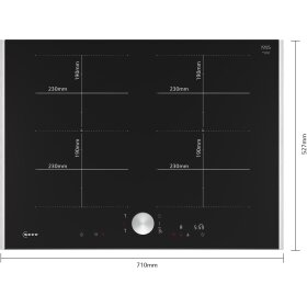 Neff T67TTX4L0, N 90, Induktionskochfeld, 70 cm, Mit Rahmen aufliegend