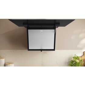 Neff D65JFN1S0, N 50, recirculating air wall hood, 60 cm, clear glass printed in black
