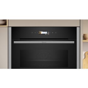 Neff C24MR21N0, N 70, Kompaktbackofen mit Mikrowelle, 60 x 45 cm, Edelstahl