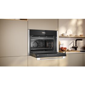 Neff C24MR21N0, N 70, compact oven with microwave, 60 x 45 cm, stainless steel
