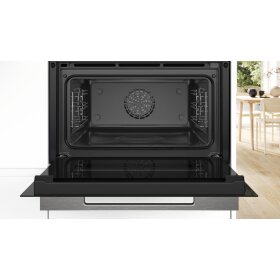 Bosch CSG7361B1, Series 8, built-in compact steam oven, 60 x 45 cm, black