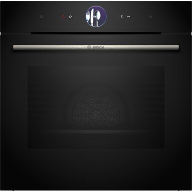 Bosch hsg7364b1, series 8, built-in steam oven, 60 x 60 cm, black