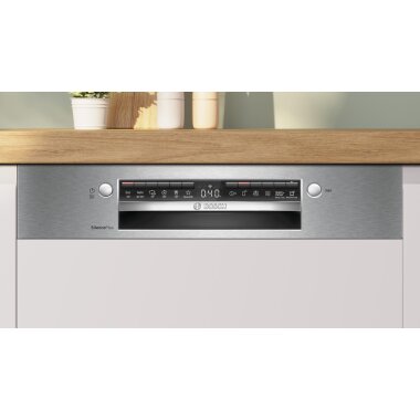 Bosch smi4ecs21e, series 4, semi-integrated dishwasher, 60 cm, stainless steel