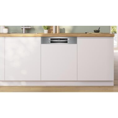 Bosch smi6yas02e, series 6, semi-integrated dishwasher, 60 cm, stainless steel