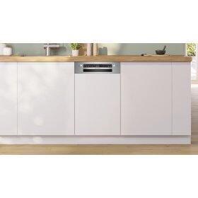 Bosch SPI2HKS42E, Serie 2, Teilintegrierter Geschirrspüler, 45 cm, Gebürsteter Stahl