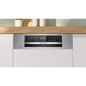 Bosch SPI6ZMS29E, Series 6, semi-integrated dishwasher, 45 cm, stainless steel