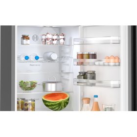 Bosch KGN392XCF, Series 4, freestanding fridge-freezer combination with bottom freezer area, 203 x 60 cm, black stainless steel