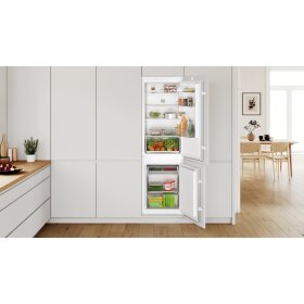 Bosch KIV86NSE0, Serie 2, Einbau-Kühl-Gefrier-Kombination mit Gefrierbereich unten, 177.2 x 54.1 cm, Schleppscharnier