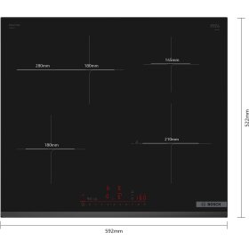 Bosch PIF63KHC1E, Series 6, induction hob, 60 cm, black, frameless