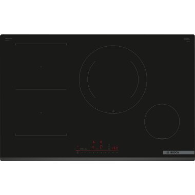 Bosch pvs831hc1e, series 6, induction cooktop, 80 cm, Black, Frameless surface-mounted