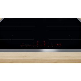 Bosch pxx645hc1e, Series 6, Induction cooktop, 60 cm, Black, With frame on top
