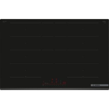 Bosch pxy83khc1e, Series 6, Induction cooktop, 80 cm, Black, Frameless surface-mounted