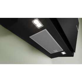 Bosch DWJ81AN60, Serie 6, Umluft-Wandhaube, 80 cm, Klarglas schwarz bedruckt, Schwarz