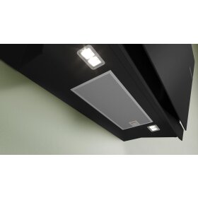 Bosch DWJ91LT60, Serie 8, Umluft-Wandhaube, 90 cm, Klarglas schwarz bedruckt, Schwarz
