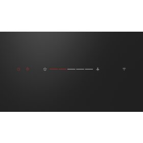 Bosch DWJ91LT60, Serie 8, Umluft-Wandhaube, 90 cm, Klarglas schwarz bedruckt, Schwarz