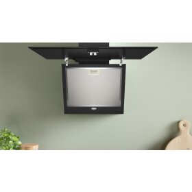 Bosch DWK65DK60, Serie 2, Wandesse, 60 cm, Klarglas schwarz bedruckt, Schwarz