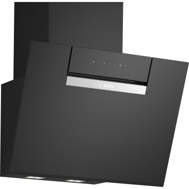 Bosch DWK67FN60, Serie 4, Wandesse, 60 cm, Klarglas schwarz bedruckt, Schwarz