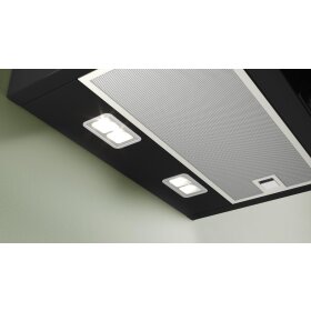 Bosch DWK67FN60, Serie 4, Wandesse, 60 cm, Klarglas schwarz bedruckt, Schwarz