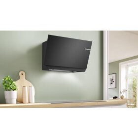 Bosch DWK81AN60, Serie 6, Wandesse, 80 cm, Klarglas schwarz bedruckt, Schwarz