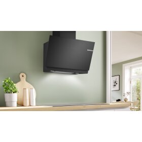 Bosch DWK81AN60, Serie 8, Wandesse, 80 cm, Klarglas schwarz bedruckt, Schwarz