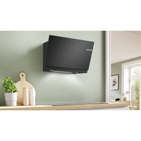 Bosch DWK81AN60, Serie 8, Wandesse, 80 cm, Klarglas schwarz bedruckt, Schwarz