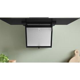 Bosch DWK87FN60, Serie 4, Wandesse, 80 cm, Klarglas schwarz bedruckt, Schwarz
