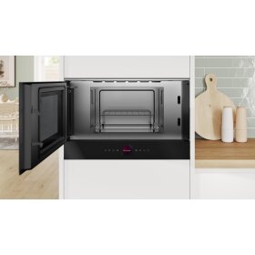 Bosch BEL7321B1, Serie 8, Einbau-Mikrowelle mit Grill, Schwarz