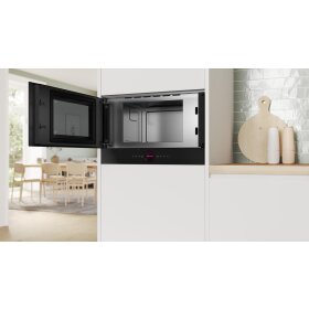 Bosch bfl7221b1, series 8, built-in microwave, black