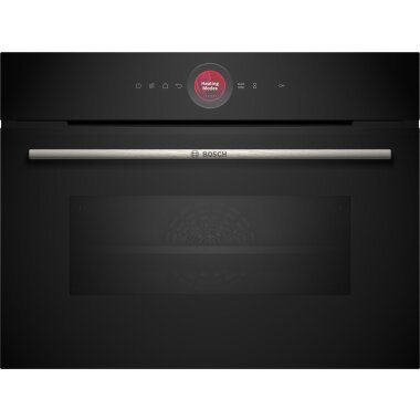 Bosch cmg7241b1, series 8, built-in compact oven with microwave function, 60 x 45 cm, Black