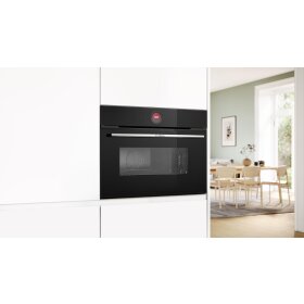 Bosch cmg7241b1, series 8, built-in compact oven with microwave function, 60 x 45 cm, Black
